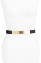 Women's Elise M. 'kelly' Adjustable Plaque Belt, Size - Black