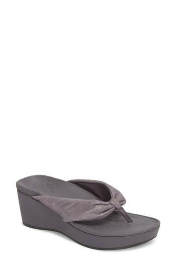 Women's Vionic Arabella Orthaheel Wedge Sandal M - Metallic