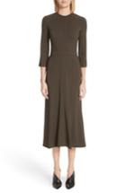 Women's Victoria Beckham Paneled Cady Midi Dress Us / 8 Uk - Green