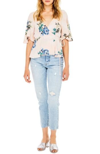 Women's Astr The Label Payton Wrap Blouse - Pink