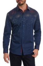 Men's Robert Graham Alec Classic Fit Print Sport Shirt - Blue