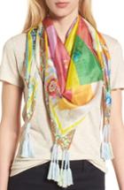 Women's Johnny Was Silk Scarf, Size - White