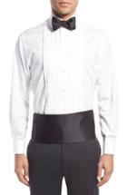 Men's David Donahue Cummerbund & Self-tied Bow Tie Set, Size - Black