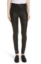 Women's Rag & Bone/jean Lambskin Leather Pants - Black
