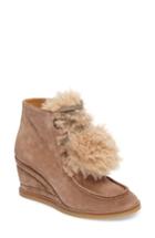 Women's Chloe Peggy Genuine Shearling Wedge Bootie Us / 40eu - Beige