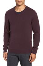 Men's Nordstrom Men's Shop V-neck Cashmere Sweater, Size - Purple