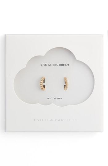Women's Estella Bartlett Mother Of Pearl Huggie Hoop Earrings