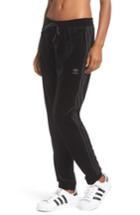 Women's Adidas Originals Velvet Drawstring Track Pants - Black