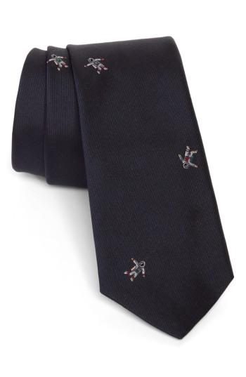Men's Paul Smith Embroidered Astronaut Silk Tie