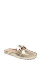 Women's Tod's Gommino Double-t Loafer Mule .5us / 40.5eu - Metallic
