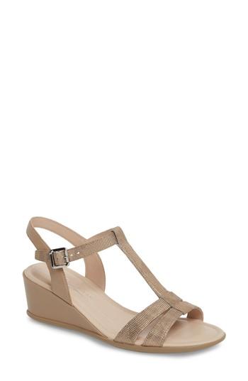 Women's Ecco Shape 35 T-strap Wedge Sandal -5.5us / 36eu - Grey