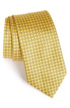 Men's Brioni Neat Silk Tie, Size - Yellow