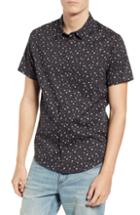 Men's Rvca Folk Print Woven Shirt - Grey