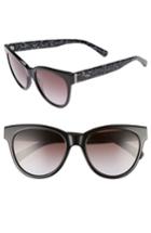 Women's Longchamp 54mm Gradient Lens Cat Eye Sunglasses - Marble Black