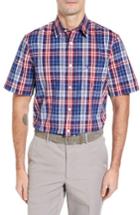 Men's Nordstrom Men's Shop Smartcare(tm) Classic Fit Plaid Sport Shirt - Blue