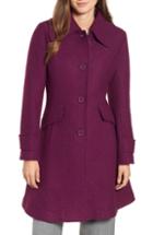 Women's Halogen Boiled Wool Blend Fit & Flare Coat