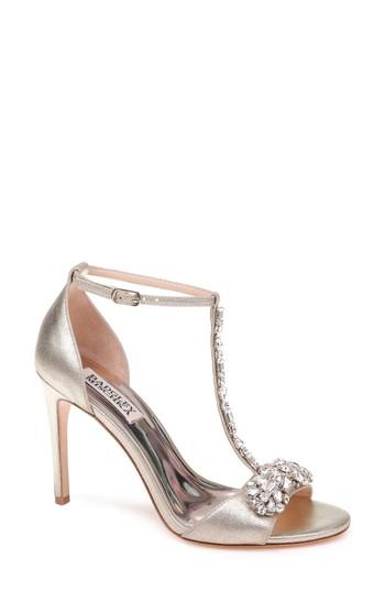 Women's Badgley Mischka Pascale T-strap Sandal M - Metallic