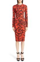 Women's Givenchy Rose Print Jersey Dress Us / 36 Fr - Red