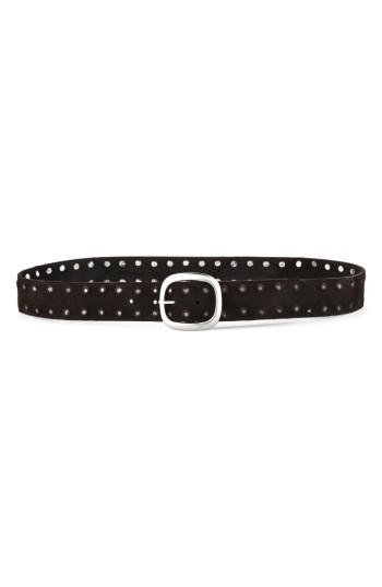 Men's Star Usa Suede Belt - Black