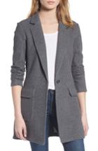 Women's James Perse Brushed Fleece Long Jacket - Grey
