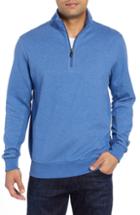 Men's Bugatchi Quarter Zip Knit Sweater - Blue