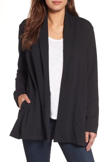 Petite Women's Caslon Shawl Collar Cardigan P - Black