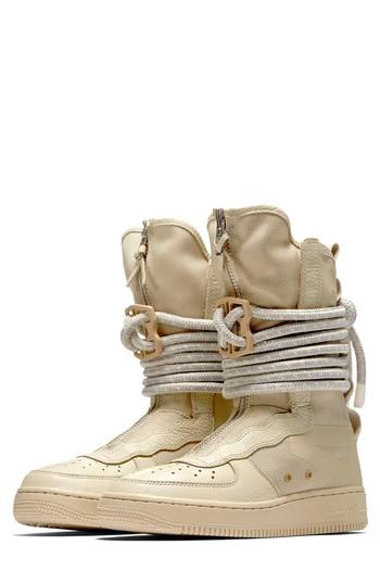Women's Nike Sf Air Force 1 High Top Sneaker M - Beige