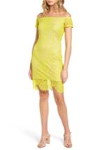Women's Love, Fire Lace Off The Shoulder Dress - Yellow