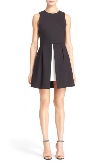 Women's Alice + Olivia 'bria' Peplum Fit & Flare Dress - Black