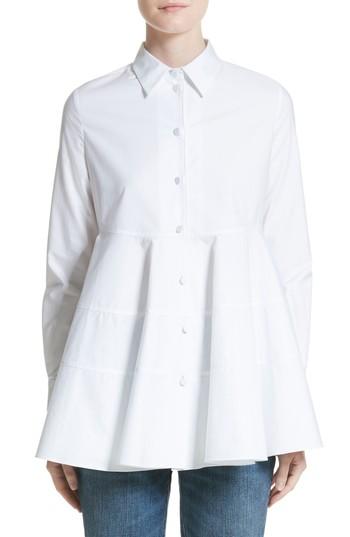 Women's Co Flare Poplin Top - White