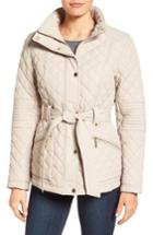 Women's Gallery Belted Quilted Jacket - Ivory
