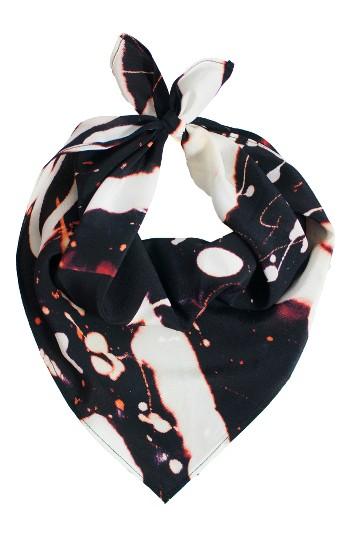 Women's Rockins Bleach Silk Bandana, Size - Black