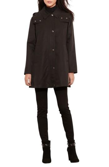 Women's Lauren Ralph Lauren A-line Jacket With Removable Liner - Black