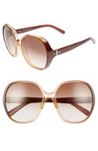 Women's Chloe Misha 59mm Gradient Round Retro Sunglasses - Gradient Caramel