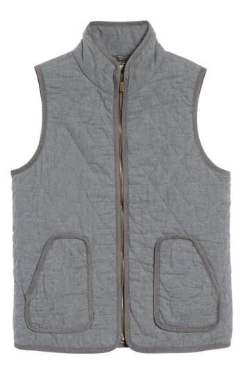 Women's Caslon Quilted Vest, Size - Grey