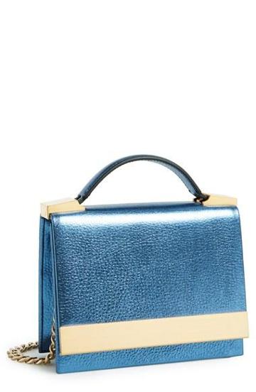 B Brian Atwood 'ava' Metallic Leather Top Handle Convertible