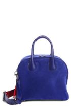 Christian Louboutin Marie Jane Small Suede Satchel - Blue