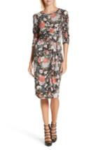Women's Rebecca Taylor Lua Floral Jersey Dress - Black