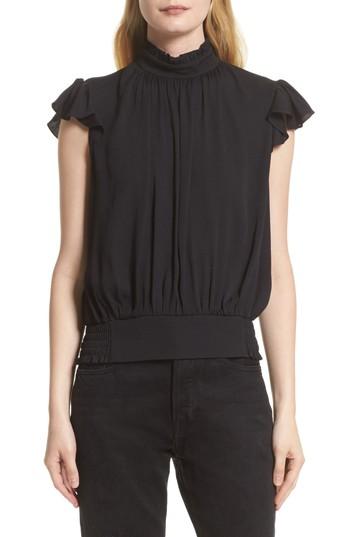 Women's Frame Smocked Ruffle Blouse - Ivory