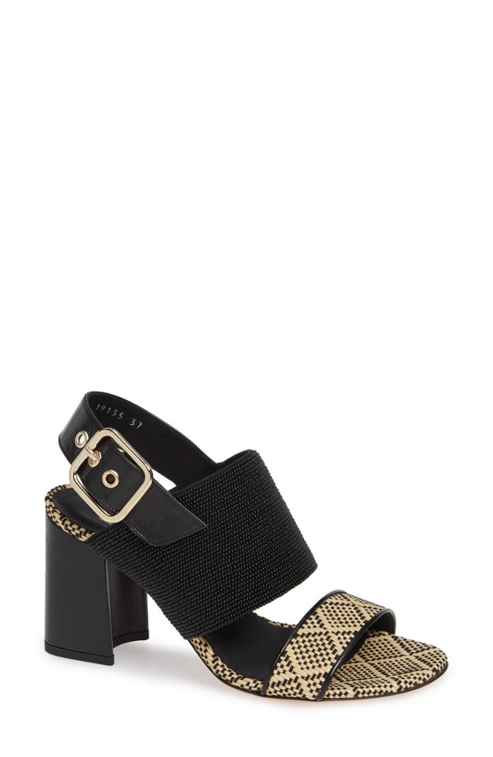 Women's Dries Van Noten Mixed Media Sandal Us / 38eu - Black