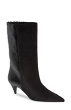 Women's Saint Laurent Genuine Python & Suede Bootie Us / 39eu - Black