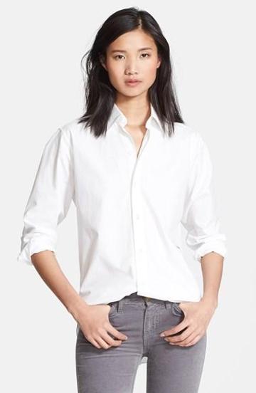 Current/elliott Button Down Cotton Shirt White