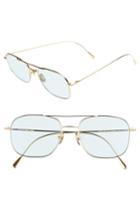 Men's Cutler And Gross 54mm Polarized Navigator Sunglasses - Gold/ Light Blue