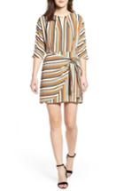 Women's Love, Nickie Lew Stripe Faux Wrap Dress