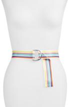 Women's Tasha Colorful Stripe Belt - White Multi