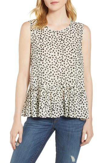 Women's Velvet By Graham & Spencer Print Gauze Tank - White
