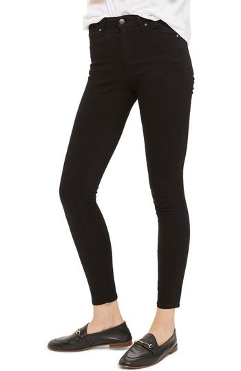 Women's Topshop Leigh Jeans W X 30l (fits Like 24w) - Black