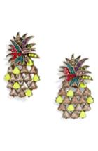 Women's Baublebar Large Stone Pineapple Stud Earrings