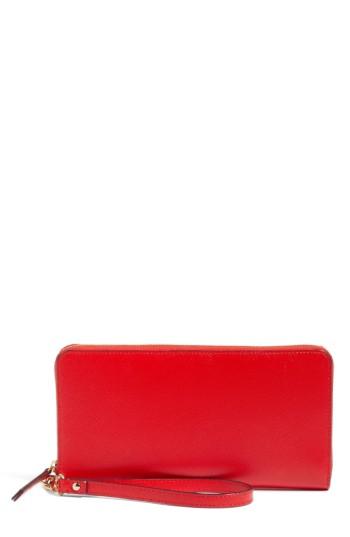 Women's Nordstrom Slim Leather Wallet - Red