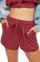 Women's Topshop Spot Print Shorts Us (fits Like 0) - Red
